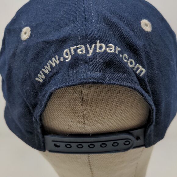 GrayBar Men's Snapback Hat Blue Gray Size OSFA Embroidered Logo Cotton - Picture 8 of 12